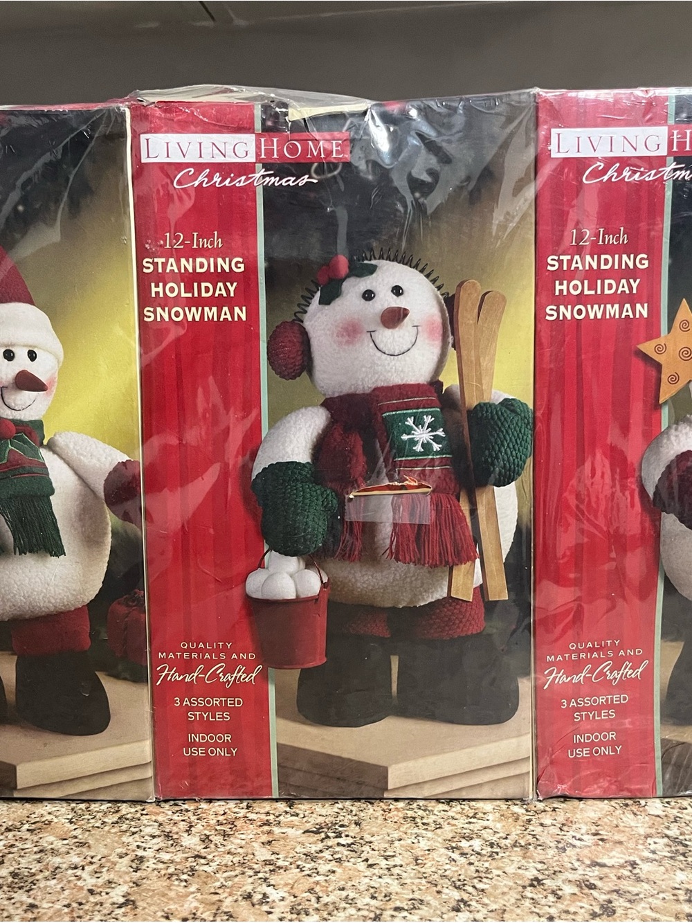 3 Pack New 12-Inch Standing Snowmen